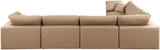 Comfy Tan Vegan Leather Modular Sectional 188Tan-Sec6A Meridian Furniture