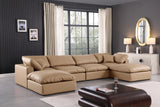 Comfy Tan Vegan Leather Modular Sectional 188Tan-Sec6B Meridian Furniture