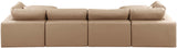 Comfy Tan Vegan Leather Modular Sectional 188Tan-Sec6B Meridian Furniture