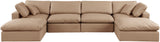 Comfy Tan Vegan Leather Modular Sectional 188Tan-Sec6B Meridian Furniture