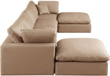 Comfy Tan Vegan Leather Modular Sectional 188Tan-Sec6B Meridian Furniture