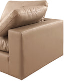 Comfy Tan Vegan Leather Modular Sectional 188Tan-Sec6B Meridian Furniture