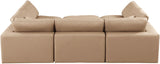 Comfy Tan Vegan Leather Modular Sectional 188Tan-Sec6C Meridian Furniture