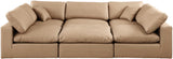 Comfy Tan Vegan Leather Modular Sectional 188Tan-Sec6C Meridian Furniture