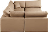 Comfy Tan Vegan Leather Modular Sectional 188Tan-Sec6C Meridian Furniture