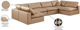 Comfy Tan Vegan Leather Modular Sectional 188Tan-Sec6D Meridian Furniture