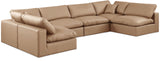 Comfy Tan Vegan Leather Modular Sectional 188Tan-Sec6D Meridian Furniture