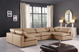 Comfy Tan Vegan Leather Modular Sectional 188Tan-Sec6D Meridian Furniture