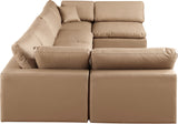 Comfy Tan Vegan Leather Modular Sectional 188Tan-Sec6D Meridian Furniture