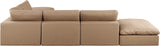 Comfy Tan Vegan Leather Modular Sectional 188Tan-Sec6E Meridian Furniture