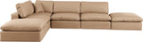 Comfy Tan Vegan Leather Modular Sectional 188Tan-Sec6E Meridian Furniture