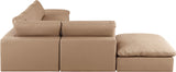 Comfy Tan Vegan Leather Modular Sectional 188Tan-Sec6E Meridian Furniture