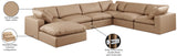 Comfy Tan Vegan Leather Modular Sectional 188Tan-Sec7A Meridian Furniture