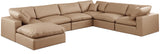 Comfy Tan Vegan Leather Modular Sectional 188Tan-Sec7A Meridian Furniture