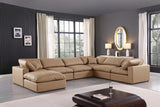 Comfy Tan Vegan Leather Modular Sectional 188Tan-Sec7A Meridian Furniture