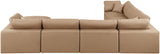 Comfy Tan Vegan Leather Modular Sectional 188Tan-Sec7A Meridian Furniture