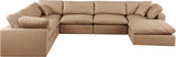 Comfy Tan Vegan Leather Modular Sectional 188Tan-Sec7A Meridian Furniture