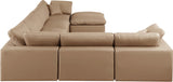 Comfy Tan Vegan Leather Modular Sectional 188Tan-Sec7A Meridian Furniture