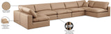 Comfy Tan Vegan Leather Modular Sectional 188Tan-Sec7B Meridian Furniture