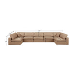 Comfy Tan Vegan Leather Modular Sectional 188Tan-Sec7B Meridian Furniture