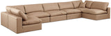 Comfy Tan Vegan Leather Modular Sectional 188Tan-Sec7B Meridian Furniture