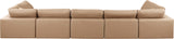 Comfy Tan Vegan Leather Modular Sectional 188Tan-Sec7B Meridian Furniture