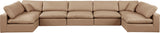 Comfy Tan Vegan Leather Modular Sectional 188Tan-Sec7B Meridian Furniture