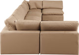 Comfy Tan Vegan Leather Modular Sectional 188Tan-Sec7B Meridian Furniture