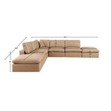 Comfy Tan Vegan Leather Modular Sectional 188Tan-Sec7C Meridian Furniture