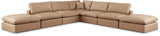 Comfy Tan Vegan Leather Modular Sectional 188Tan-Sec7C Meridian Furniture