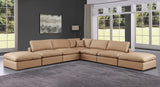 Comfy Tan Vegan Leather Modular Sectional 188Tan-Sec7C Meridian Furniture