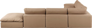 Comfy Tan Vegan Leather Modular Sectional 188Tan-Sec7C Meridian Furniture