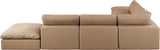 Comfy Tan Vegan Leather Modular Sectional 188Tan-Sec7C Meridian Furniture