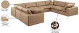 Comfy Tan Vegan Leather Modular Sectional 188Tan-Sec8A Meridian Furniture