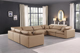 Comfy Tan Vegan Leather Modular Sectional 188Tan-Sec8A Meridian Furniture