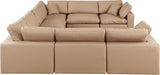 Comfy Tan Vegan Leather Modular Sectional 188Tan-Sec8A Meridian Furniture