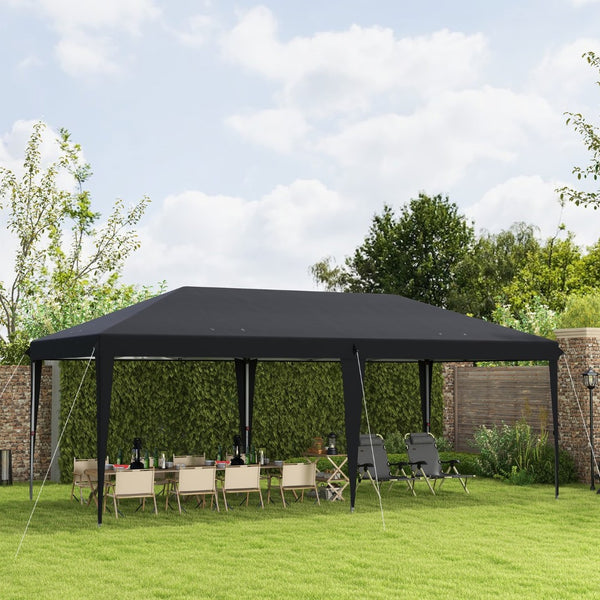English Elm Outsunny 10' X 20' Heavy-Duty Pop-Up Canopy Tent For Outdoor Events, Parties, Weddings & Bbqs W2225P200731-GIGA