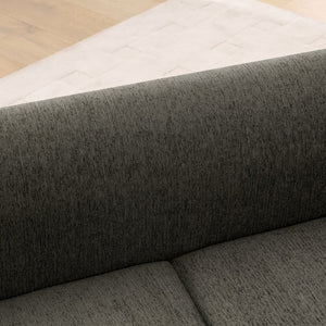 English Elm Comfortable Linen Upholstered Pet Sofa with Backrest and Armrests for Large Dogs Dark Gray W487P430320