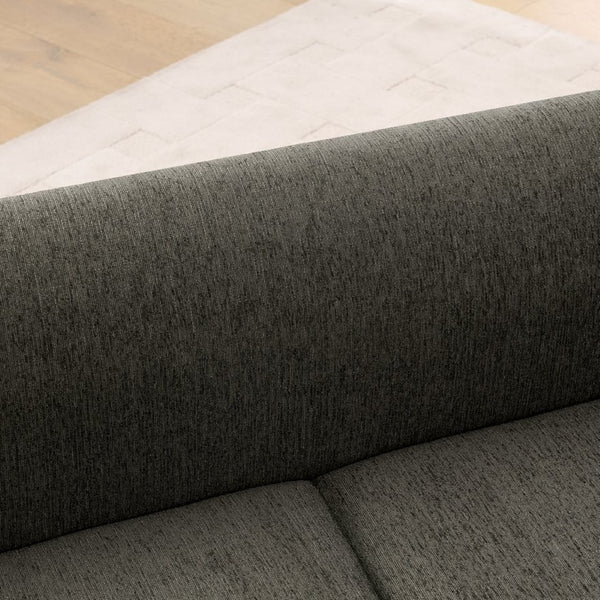 English Elm Comfortable Linen Upholstered Pet Sofa with Backrest and Armrests for Large Dogs Dark Gray W487P430320