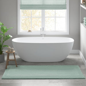 English Elm 1 Heavyweight Cotton Tufted Bath Rug Reversible Spa Grade Absorbent Floor Mat Green B035P319563