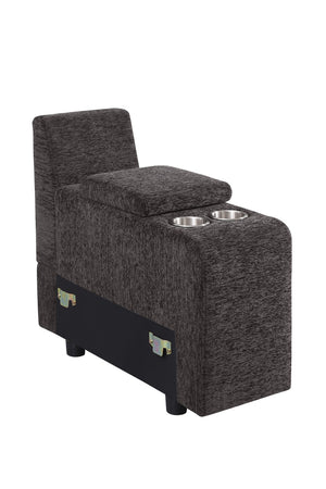 English Elm Modern Flannel Velvet Modular Sectional with Reclining Seats Usb Console Ottomans Coffee B2730S00047