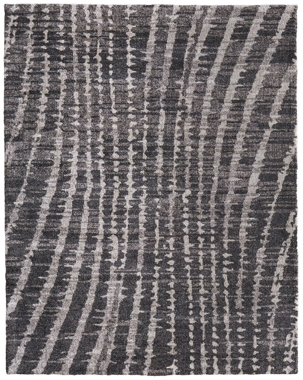 Feizy Rugs Skyview Abstract Contemporary Rug - Plush Polypropylene, Durable Turkish Design For Elegant Spaces Black,Gray,Ivory Polypropylene Skv39qdfchl000f05