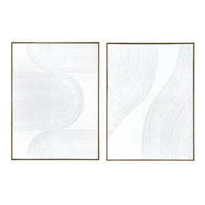 Crestview Collection White Ways Decorative Wall Art - Elegant Crestview Design For Stylish Home Décor - China Crafted   Cvtop3142