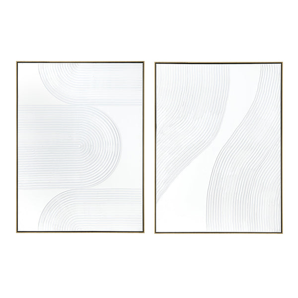Crestview Collection White Ways Decorative Wall Art - Elegant Crestview Design For Stylish Home Décor - China Crafted   Cvtop3142