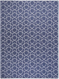 Nourison Horizon Indoor/Outdoor HOZ01 Machine Made Power-loomed Borderless Design Indoor/Outdoor Modern Outdoor Rug Navy, Navy 88% Polypropylene,12% Polyester 841491126554