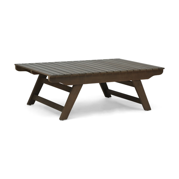 English Elm Christopher Knight Home® - SEDONA Acacia Outdoor Coffee Table with Open Slat Top, Durable Wood Design for Patio Living Spaces Grey 41.5 L x 28.25 W x 7.5 H 65811.00DGRY
