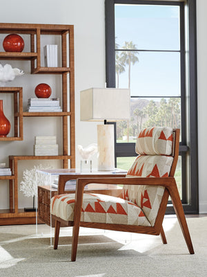 Lexington Tommy Bahama Home Arden Acrylic Lamp Table - Modern Design With Suspended Drawers And Elegant Pencil Rattan Accents Sonoran  575-957