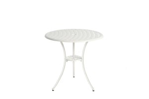 English Elm 3 Piece Patio Bistro Set - Durable Cast Aluminum Table & Chairs For Stylish Outdoor Spaces, White W640P251000