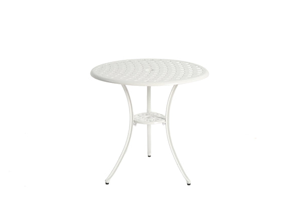 English Elm 3 Piece Patio Bistro Set - Elegant Cushioned Metal Table & Chairs For Small Outdoor Spaces, All-Weather W640P251288