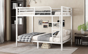 English Elm Metal Full over Full Bunk Bed Sturdy Steel Frame for Teens & Adults, Space-Saving, Noise-Reduced Design W1580P329015